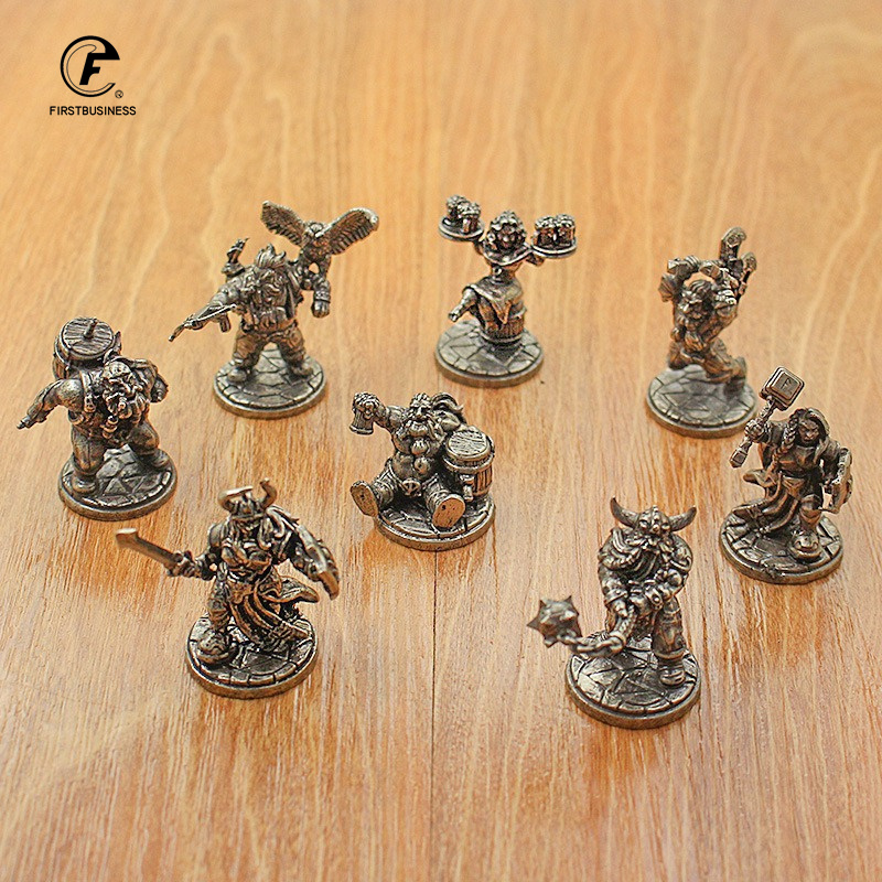 Miniature Painting Set - Vintage White Brass Miniature Dwarf Warrior