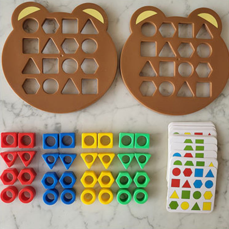 Children Puzzles Geometric Sha - Board Game Quick recension och pris