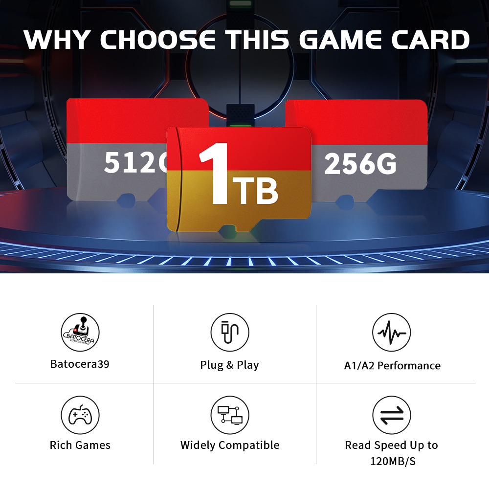 1TB Latest Batocera 39 OS TF G - Board Game Steam recension och pris