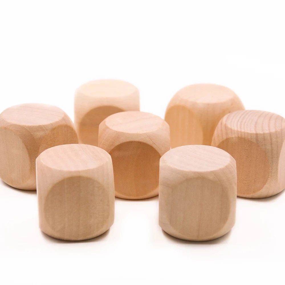 10 Pcs Blank Wooden Dice Unfin - Dice Tower Wooden recension och pris