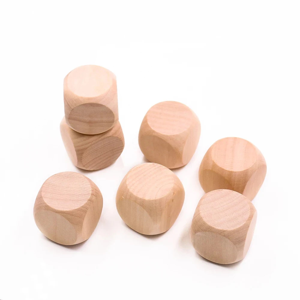 10 Pcs Blank Wooden Dice Unfin - Dice Tower Wooden recension och pris