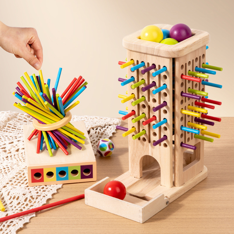 Montessori Game Wooden Stick T - Dice Tower Wooden recension och pris