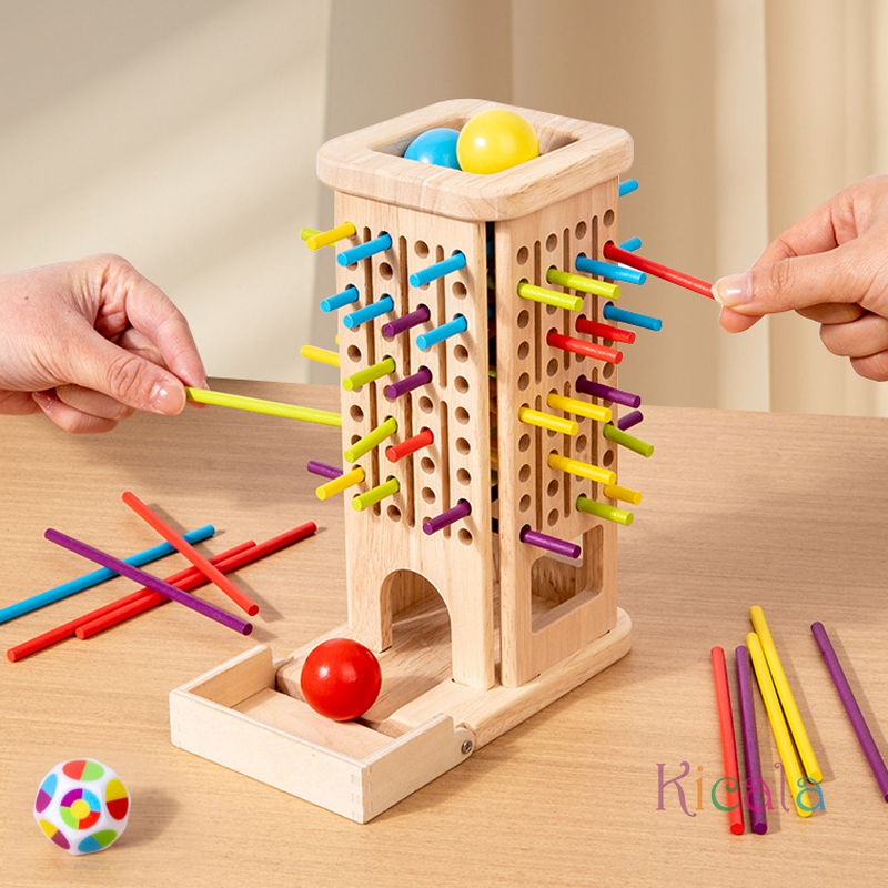 Montessori Game Wooden Stick T - Dice Tower Wooden recension och pris
