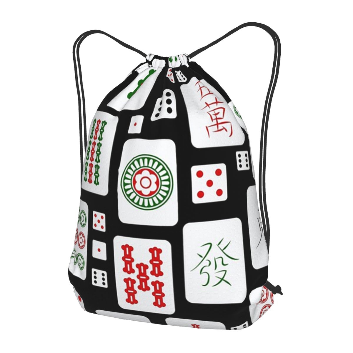 Mahjong Tiles Game Dice Backpa - Tile Bag Drawstring recension och pris