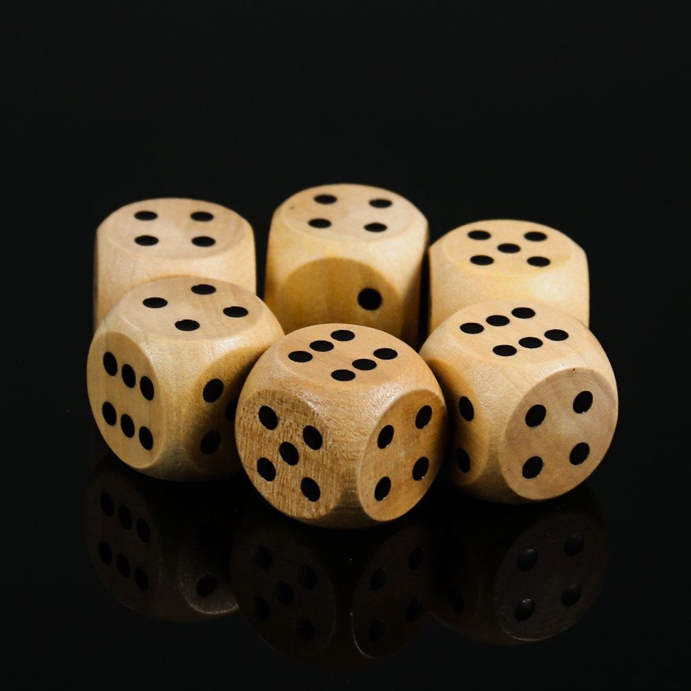 5PCS 20mm Wooden Dice Point D6 - Dice Tower Wooden recension och pris