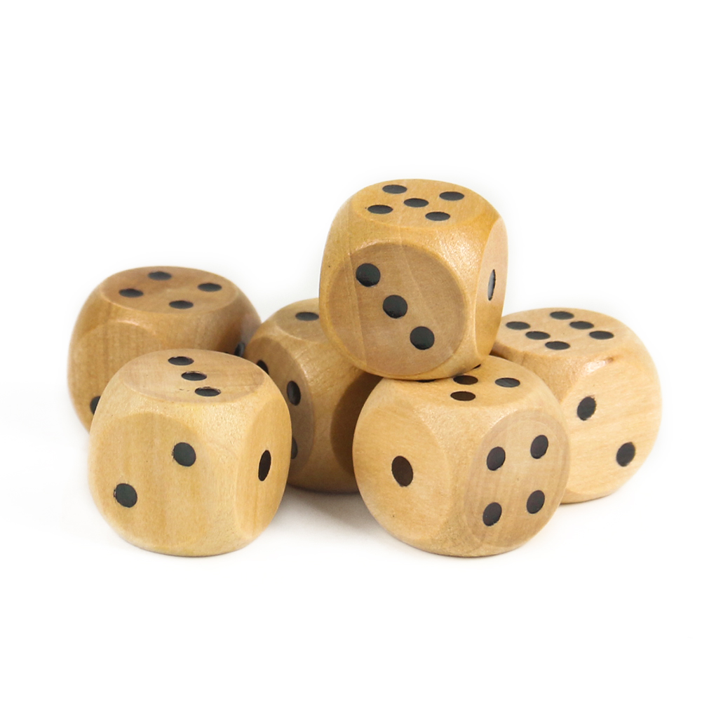 5PCS 20mm Wooden Dice Point D6 - Dice Tower Wooden recension och pris