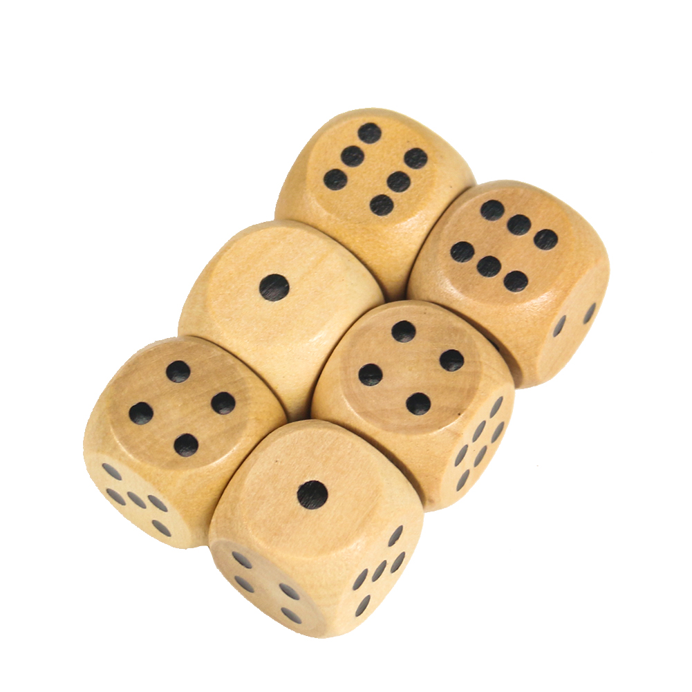 5PCS 20mm Wooden Dice Point D6 - Dice Tower Wooden recension och pris