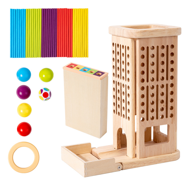 Wooden Stick Tower Toy With St - Dice Tower Wooden recension och pris