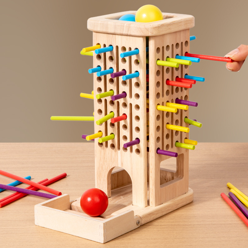 Wooden Stick Tower Toy With St - Dice Tower Wooden recension och pris