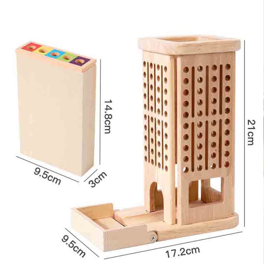 Wooden Stick Tower Toy With St - Dice Tower Wooden recension och pris