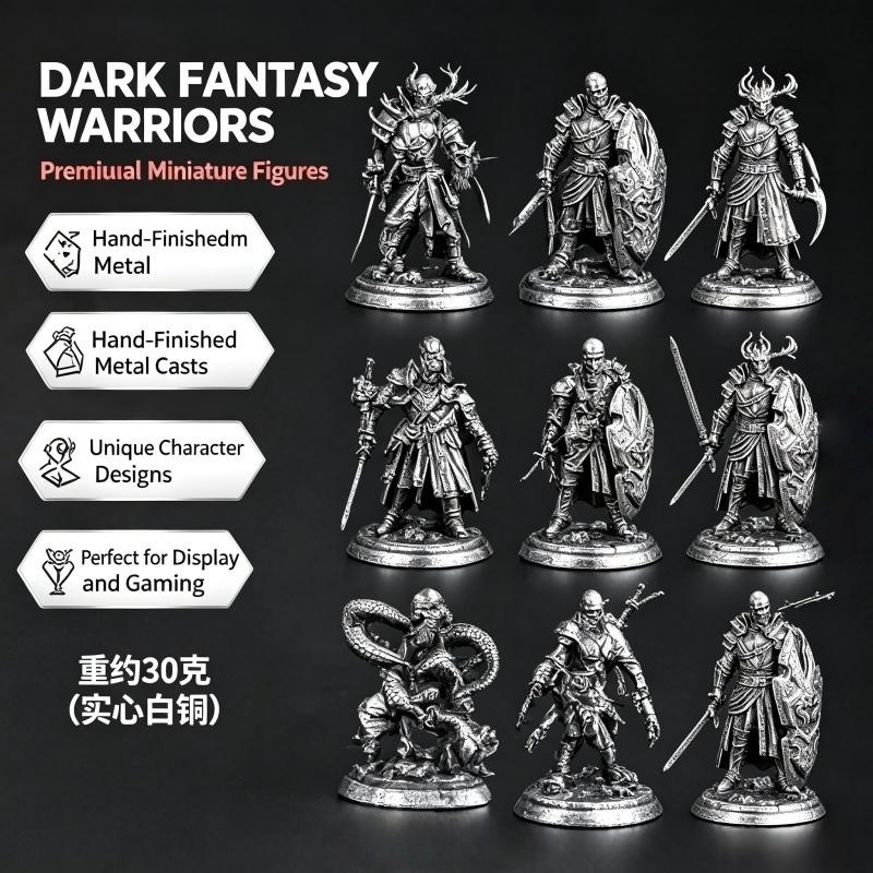 Solid White Copper Metal Minia - Miniature Painting Set recension och pris