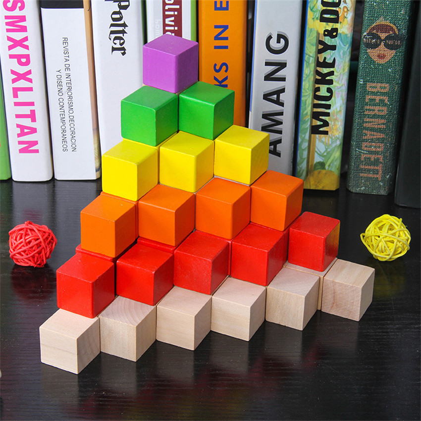 30Pcs/lot 2X2CM Wooden Colorfu - Dice Tower Wooden recension och pris