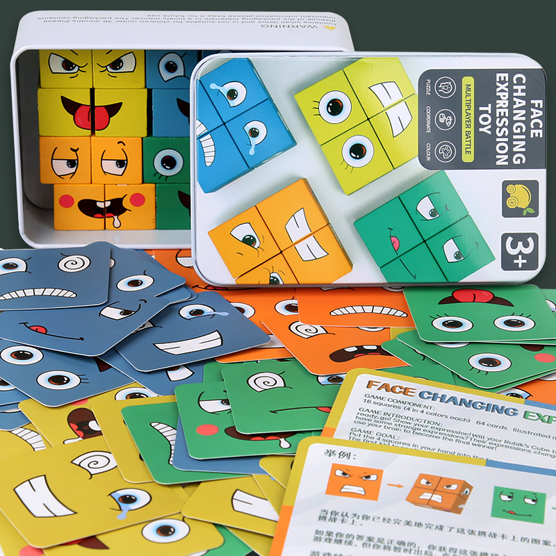 Kids Face Change Expression Pu - Dice Tower Wooden recension och pris