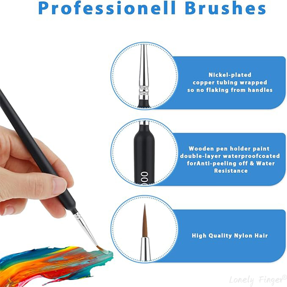 5/11Pcs Paint Brushes Set, Art - Miniature Painting Set recension och pris