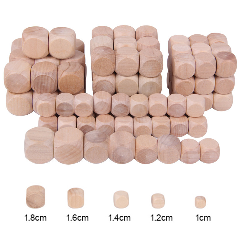 10pcs D6 6 Sided Blank Wood Di - Dice Tower Wooden recension och pris