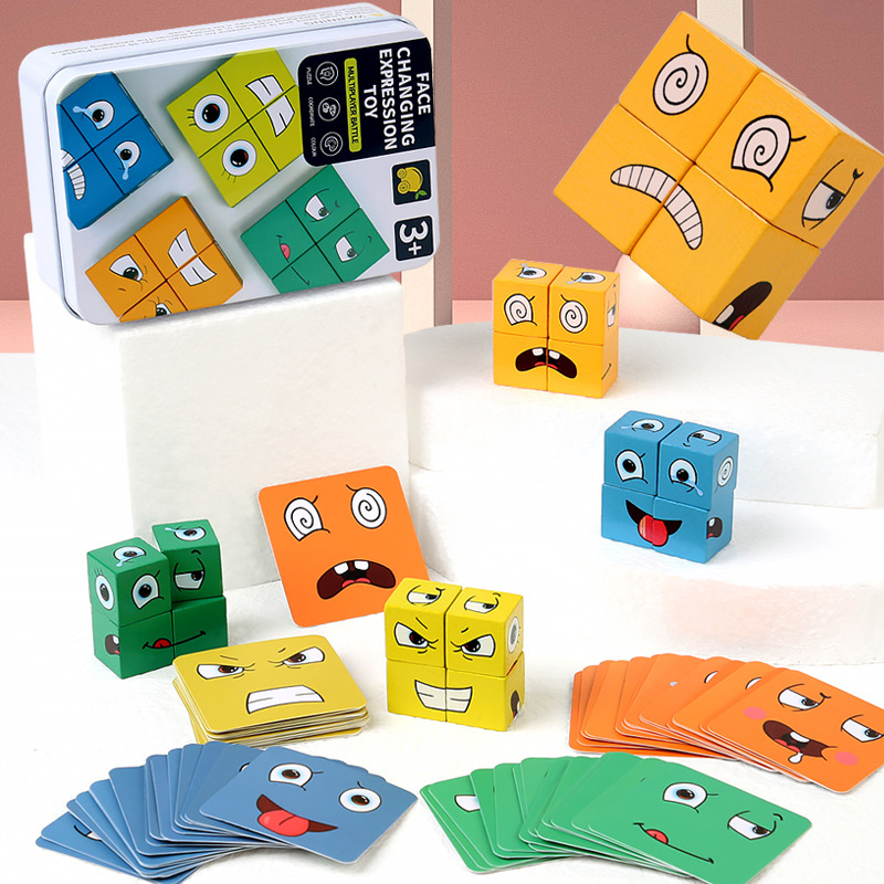 Kids Face Change Expression Pu - Dice Tower Wooden recension och pris