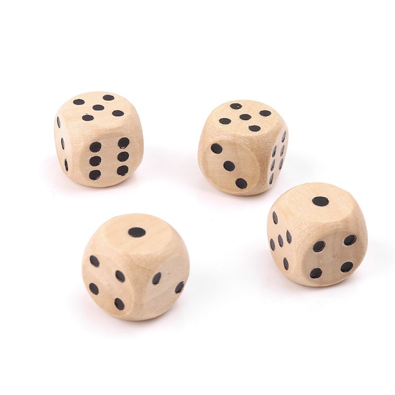10Pcs Wooden 6 Sided D6 Faces  - Dice Tower Wooden recension och pris