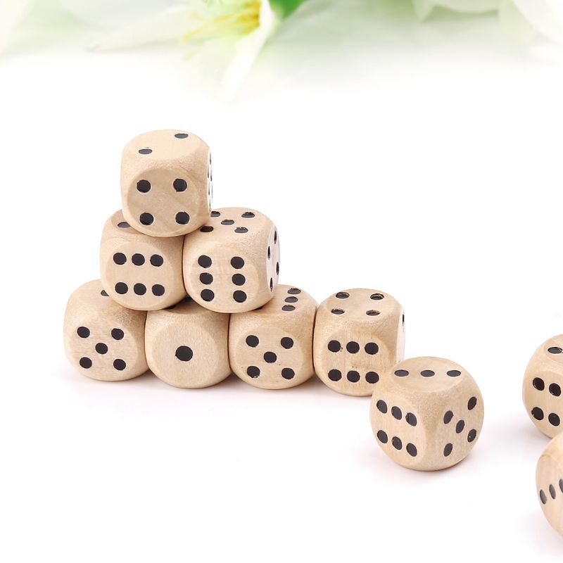 10Pcs Wooden 6 Sided D6 Faces  - Dice Tower Wooden recension och pris