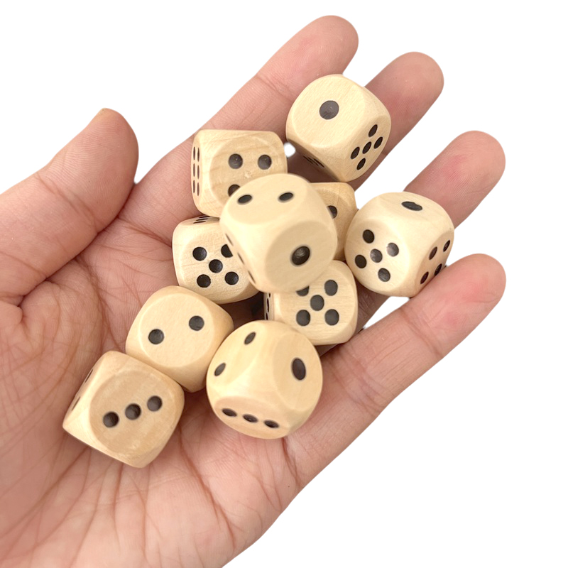 Wooden Dice 10pcs Round Corner - Dice Tower Wooden recension och pris
