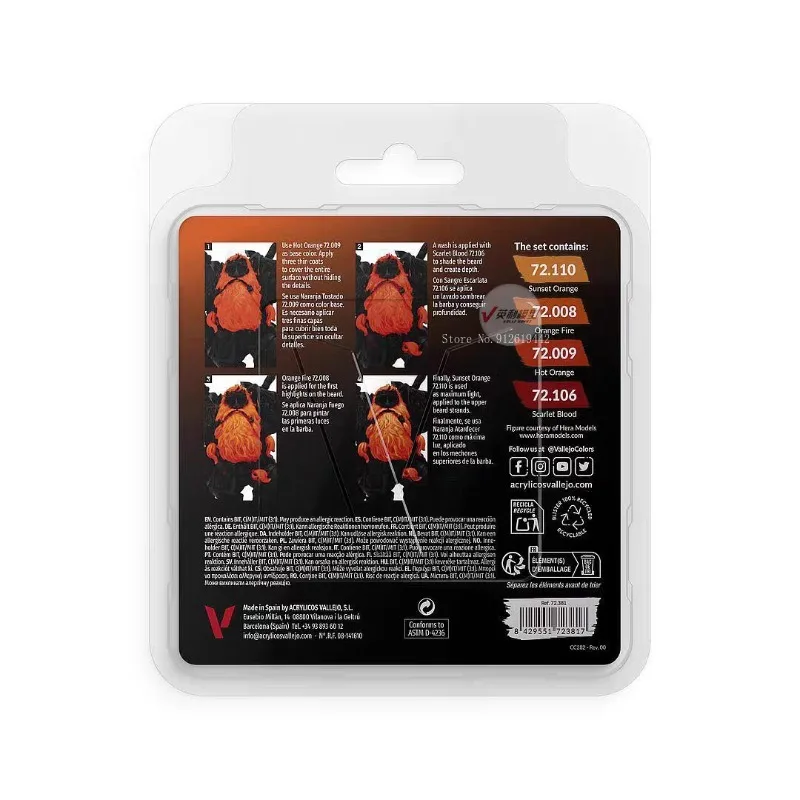 18m/ Bottle 4-color/set of Env - Miniature Painting Set recension och pris
